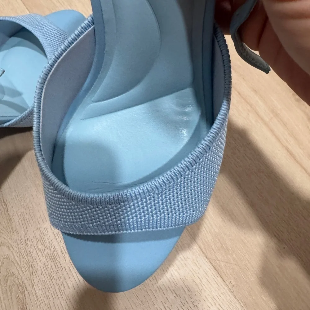 Light Blue Ankle-Strap Heeled Sandals - Women's - Picture 5 of 6